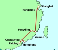 Private Bahnreise entlang Chinas Ostküste von Shanghai bis nach Hongkong