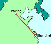 Bahnreise mit dem Hochgeschwindigkeitszug von Peking nach Shanghai