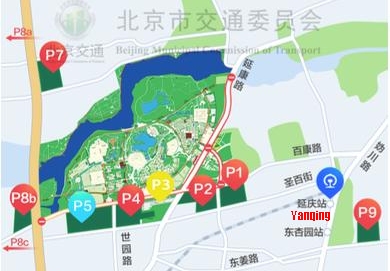 Parkplätze der Weltgartenausstelung Expo 2019 Beijing