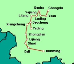 Tee- und Pferdestraße in Sichuan und Yunnan