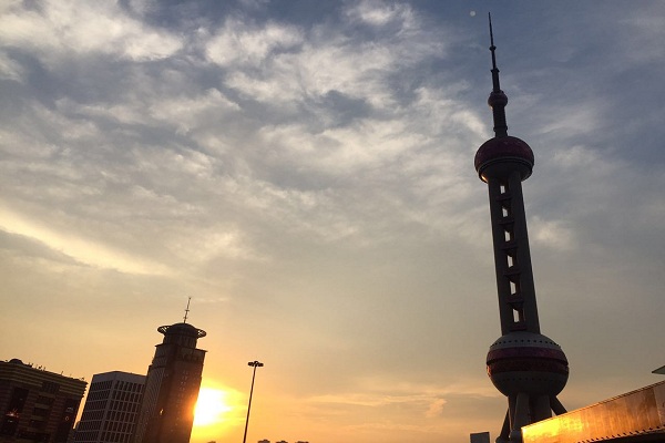 Silvester in Shanghai: Oriental Pearl Tower