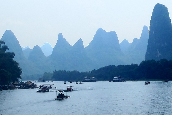 Floßfahrt auf dem Li-Fluss