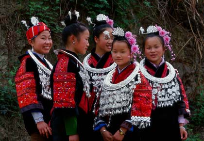 Miao Mädchen in Guizhou, China
