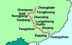 Überland durch Südchina von Guangzhou nach Zhangjiajie